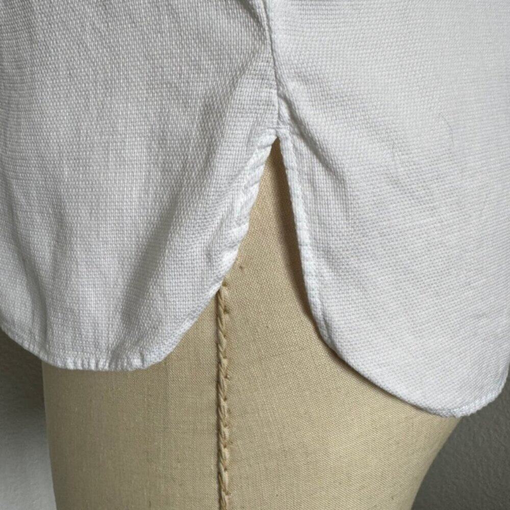 Massimo Dutti | White Cotton L/S Blouse Size 2/XS - Picture 7 of 11